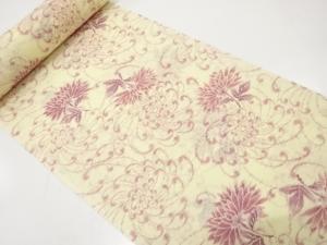 アンティーク　菊模様　着尺反物